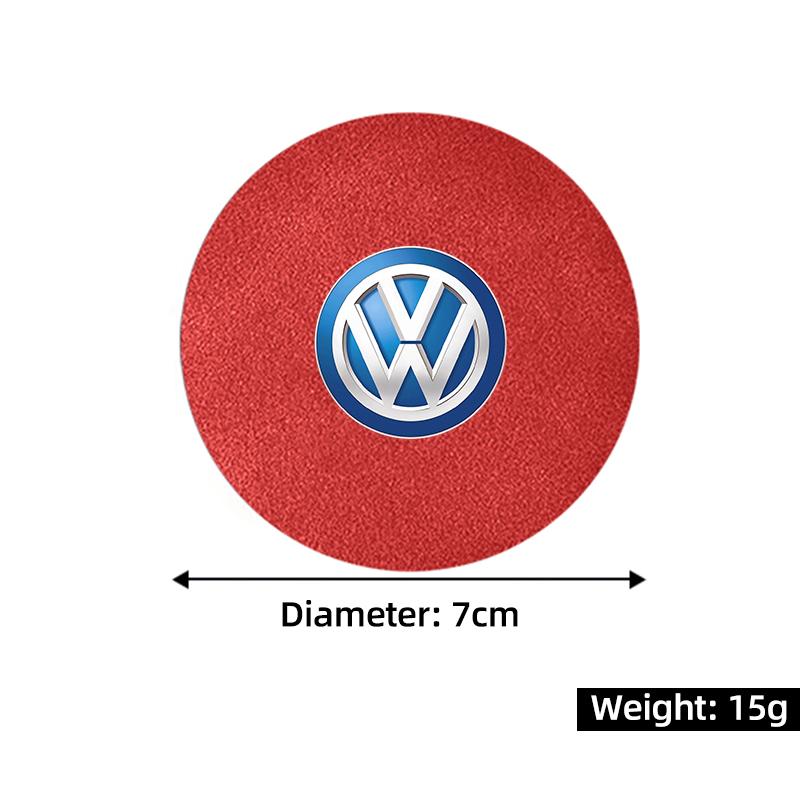 2pcs Car Suede Coaster Water Cup Holder Drink Pad Auto Interior Accessories For Volkswagen VW Golf 4 6 7 GTI Tiguan Passat B5 zr8