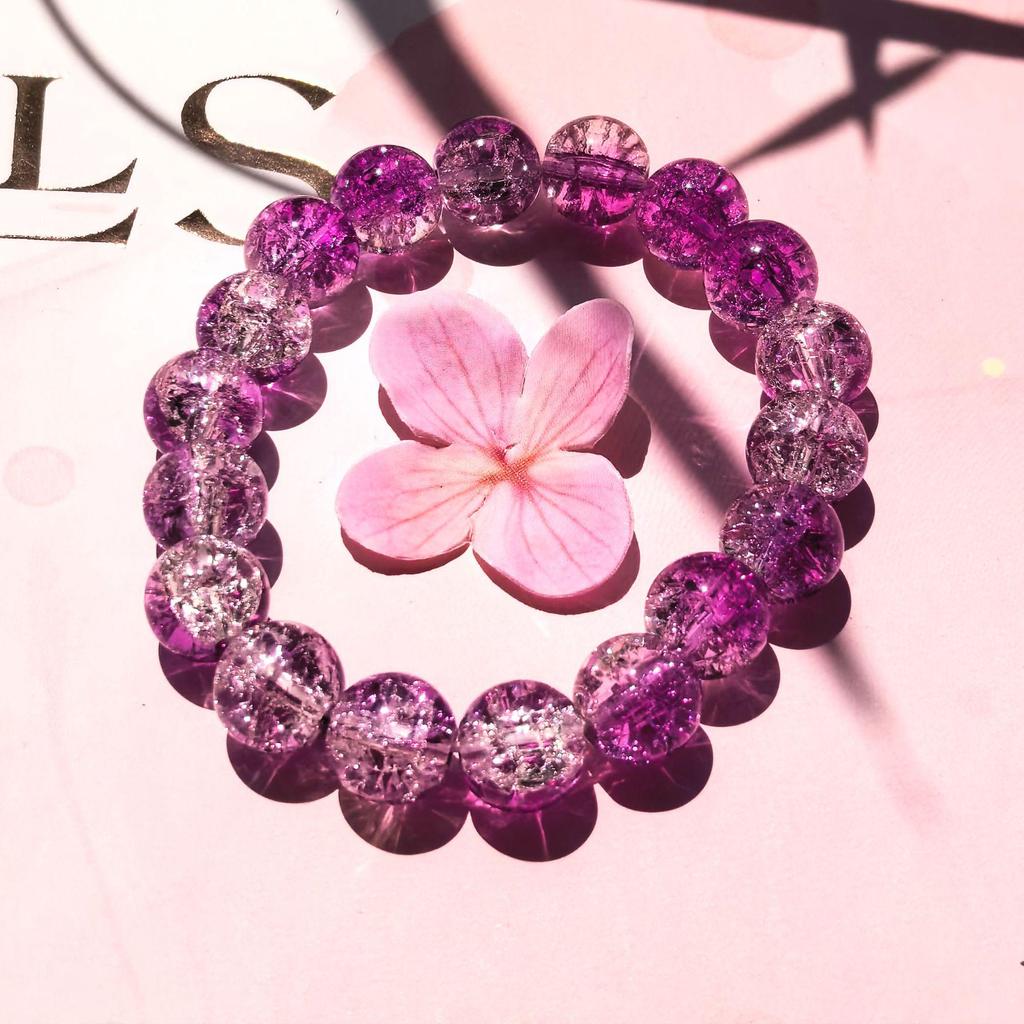 Dazzling Colorful Popcorn Glass Beads Student Bracelet