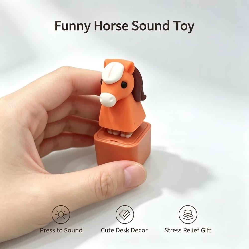 Horse Fidget Button Keychain Cow Finger Button Clicker Keyboard Fidget Toys For Stress Relief