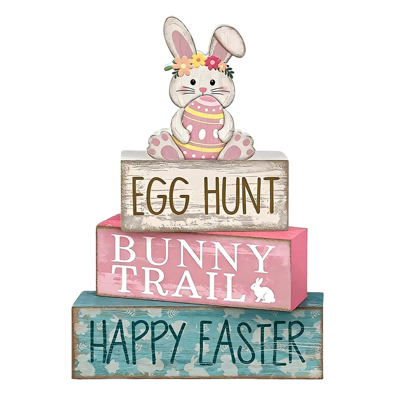 Easter Wooden Ornament Creative Desktop Decoration