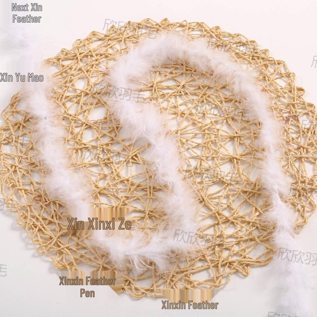 Thickened Turkey Feather Strips for Hat Brims, Skirt Hems, Crafts, and DIY Jewelry