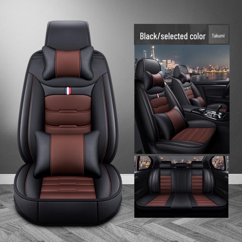 Universal Leather Car Seat Cushion - Washable, All-Season, Easy Care
