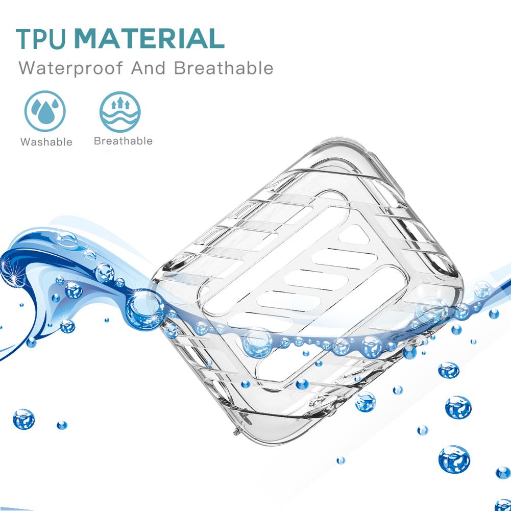 For JBL Go 4 Portable Speaker TPU Cover Case Anti-Drop Anti-scratches Transparent Case Anti-Slip Carrying Sleeve Protective Case