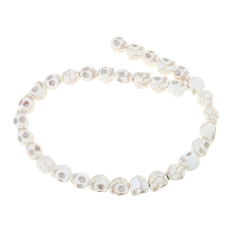 Skull Spacer Beads Charm Large Hole Loose Beads for DIY Craft Jewelry Making 1 белый