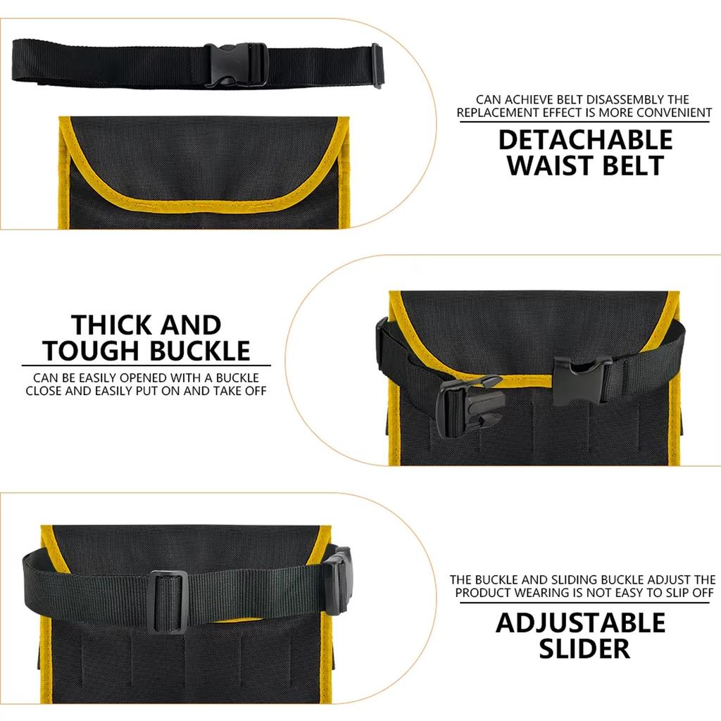 Multifunctional Tool Storage Bag Pouch Belt Electrician Drill Waist Bag Screwdriver Hardware Tool Bags Organizer