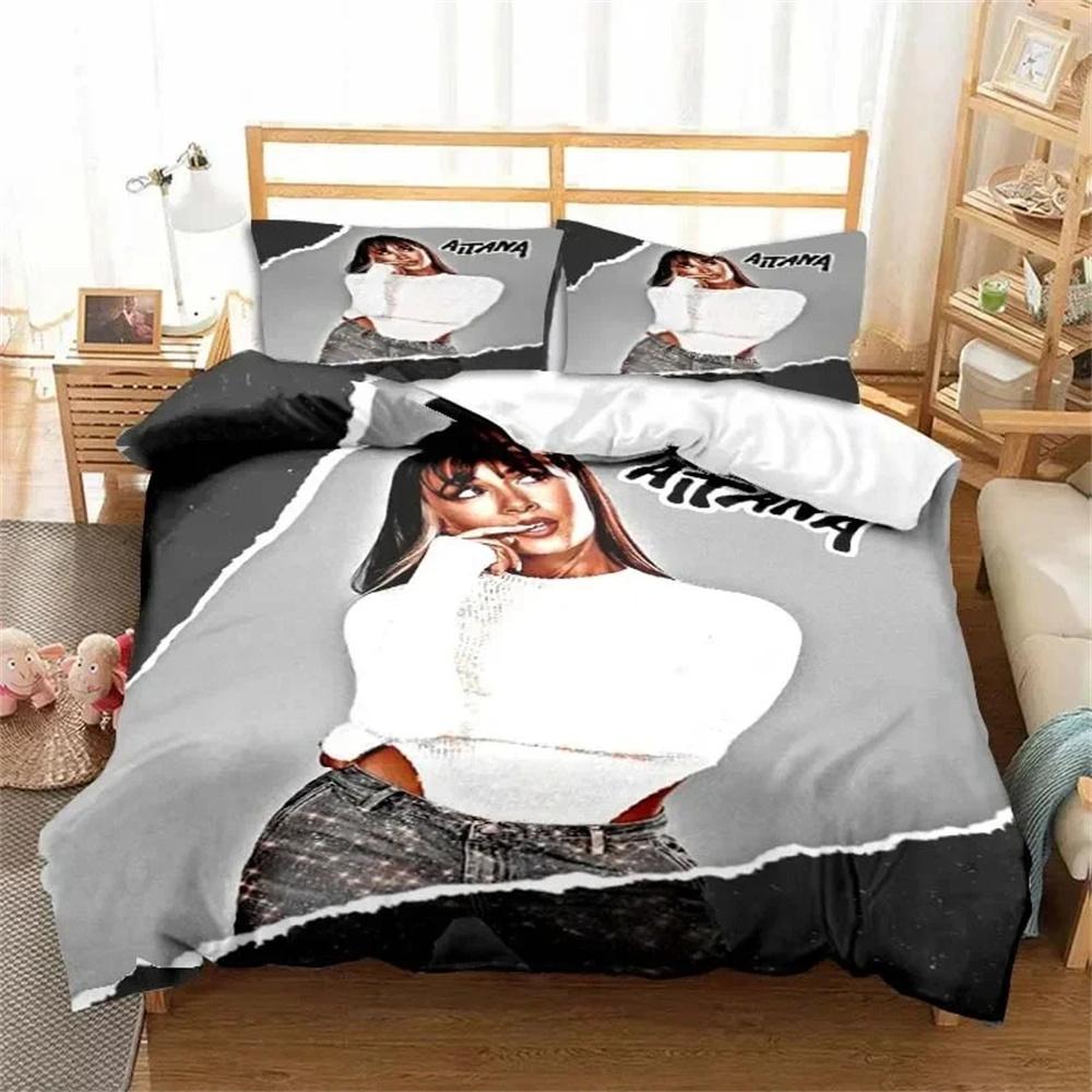 3D Print Spanish Singer A-Aitana Bedding Set,Duvet Cover Bed Set Quilt Cover Pillowcase,King Queen Twin Size Boys Girls Adults