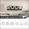 Dash Control Switch Knob Air Vent Trim Ring Bezel for Dodge Journey 13-20 Silver