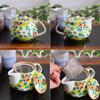 Waza No Kura: Stylish Kutani Ware Teapot with Floral Pattern and Tea Strainer. A Premium Ceramic Brand from Japan. A Great Birthday Gift.