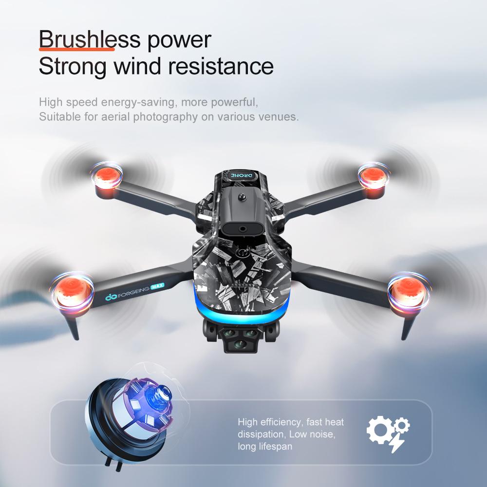 Novo LYZRC UAV V182 Brushless ESC Dual Camera Quadcopter Brushless Aerial Photography Obstacle Avoidance Controle Remoto Brinquedo Posicionamento de Fluxo Óptico