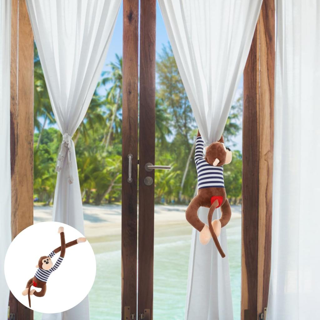 COHEALI Gibbon Animal Curtain Tieback, Animal Toy, Animal Curtain, Curtain Holder, Toy Monkey Plush Toy