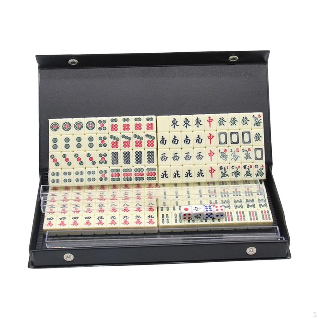 Chinese Mahjong Game Set, Traditional Tile Luxury Perfect Board Games,