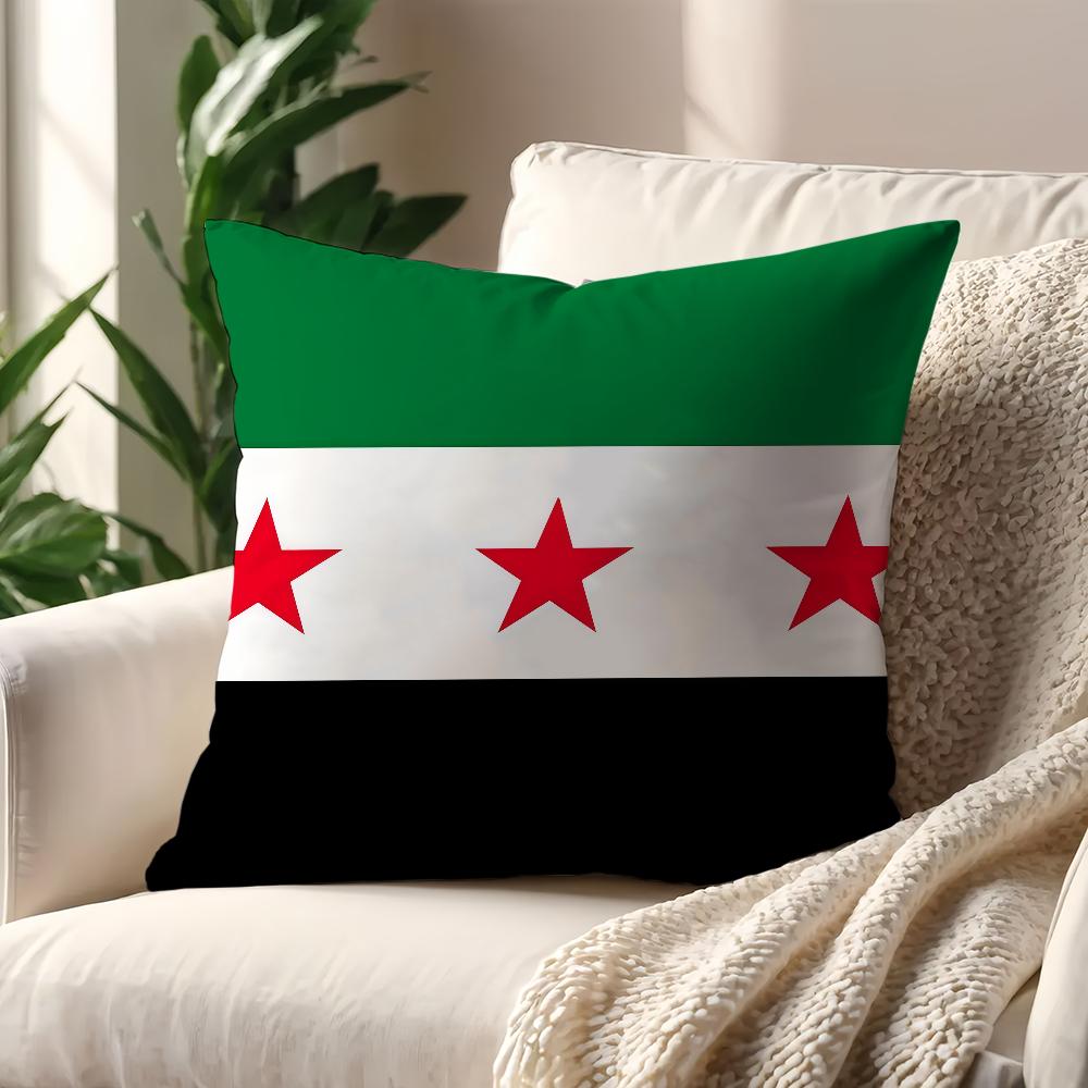 Flag Logo Eagle Syrian New 2025 cushion cover Pillow Cover Decoration Room Home Sofa living Office Car Nordic Simplicity