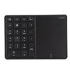 Vbestlife 22-Key Wireless Numeric Keypad with Touchpad, Wireless BT4.2 Rechargeable, Compatible with iOSWindows (Black)