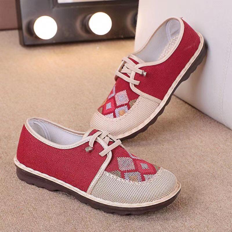 Customized old Beijing cloth shoes summer women's trend comfortable versatile soft sole non-slip mesh one pedal lazy fisherman shoes