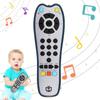Kids Realistic TV Remote Control with Soft Light and Sound, Early Educational Learning Remote Toy with 3 Different Language, Musical Remote Toy for 6