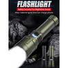 Ultra bright LED alloy flashlight with ultra-high wick illumination and rechargeable searchlight for camping emergency lighting, battery free