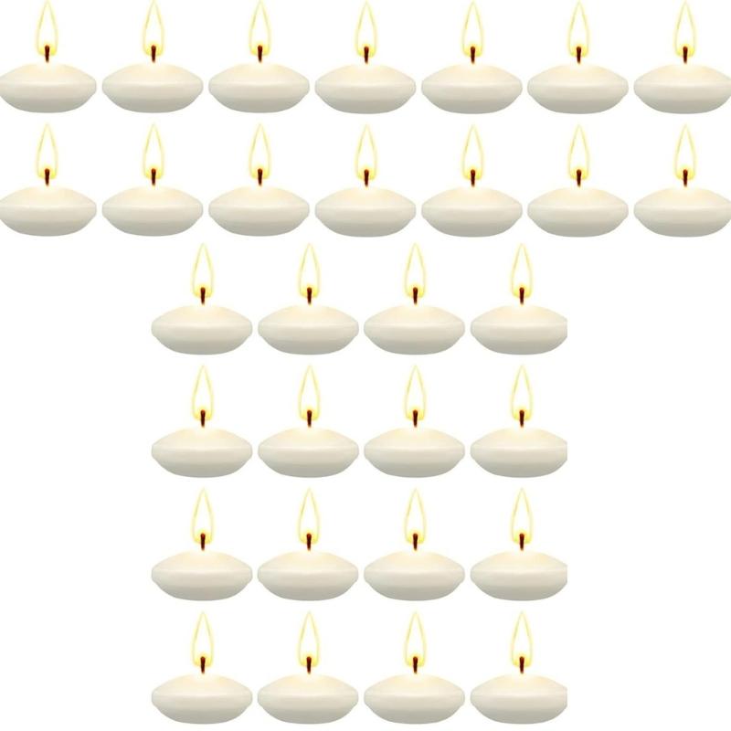 30Pcs Unscented Floating Candle Decorative Floating Candle for Wedding Pool,Valentine Day Bathtub,Christmas Decoration