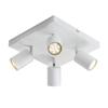 Ceiling Light - NETTLIFE - 4-Bulb Ceiling Light - 4x GU10 - Metal White - 350° Adjustable