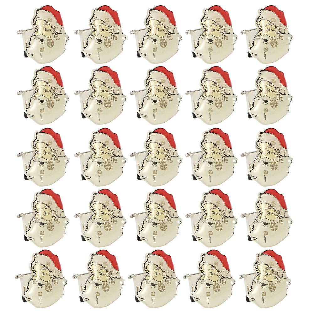 25pcs Brooch Pin Badge Christmas Theme LED Luminous Party DIY DecorationSanta Claus