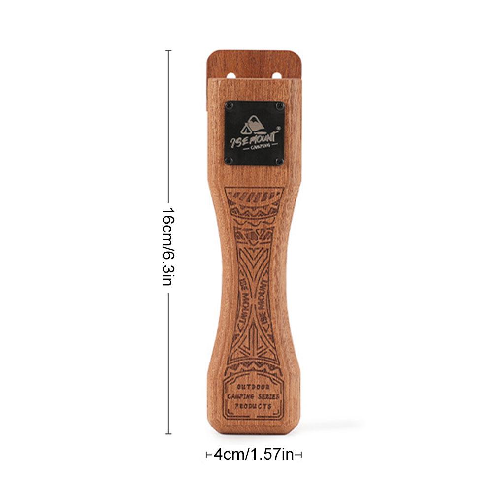 Sapele Anti-Scalding Solid Wood Handle Adjustable Heat Resistant Insulated Grip Portable Grill Plate Handle Outdoor Camping Tool
