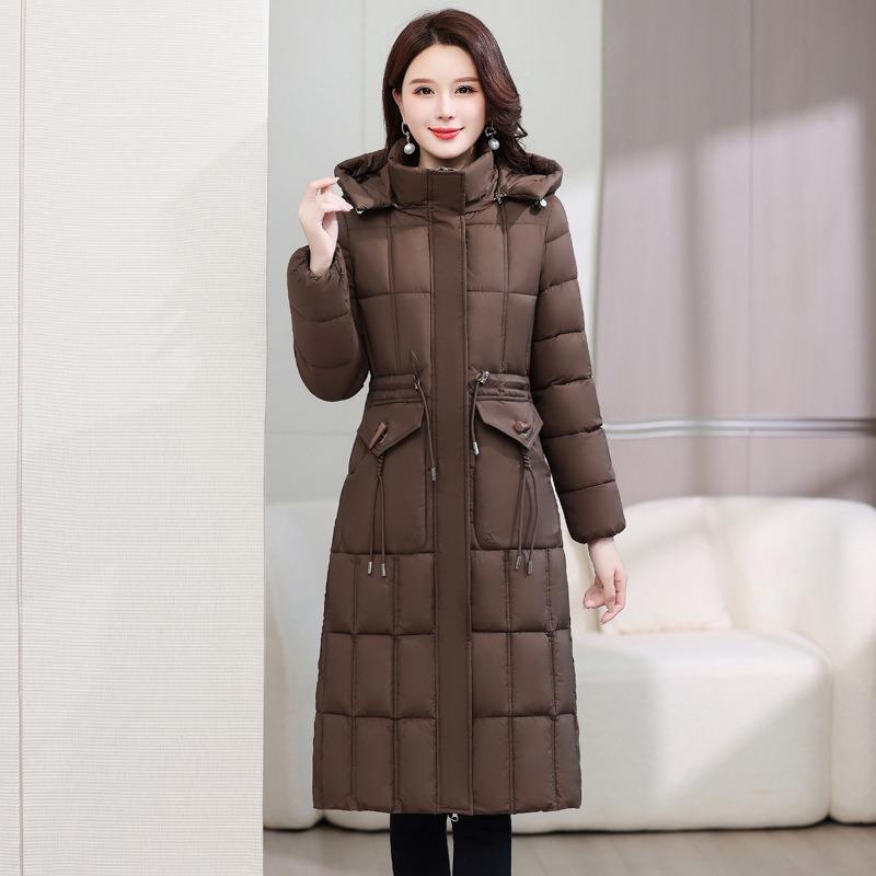 

Большого размера новая тонкая куртка с хлопковой подкладкой, утолщенная свободная куртка до колена, средней длины, пуховая куртка с хлопковой подкладкой, трендовая 5XL suggestion [150-165] catties