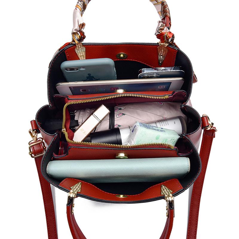 Sommer crossbody tote rød bryllupsgavepose, atmosfærisk håndholdt dameveske, enkel skulder