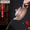 230ml High-end Yixing Purple Clay Teapot Handmade Lotus Pot Raw Ore Steel Grey Mud Kettle Zisha Teaset Drinkware Collection Gift