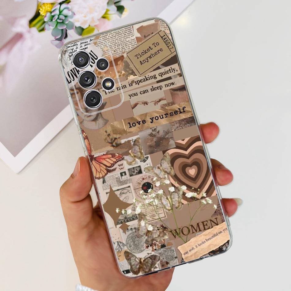 Stylish Soft Silicone Case For Samsung Galaxy A33 A53 A73 5G Clear TPU Phone Back Cover For Samsung A73 A53 A33 A336B A53B A736B