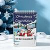 Festive Desk Accessories 2027 Christmas Advent Countdown Calendar, 100 Days Desktop Holiday Party Supplies Paper Flip Calendar for Home Office Decor