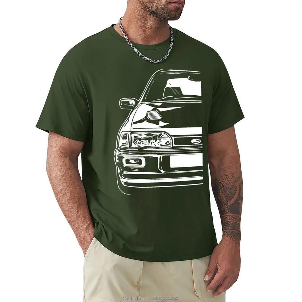Harajuku Men Clothing Classic Car Sierra RS Cosworth Sapphire Tops Graphic T-shirt Short Sleeve Tees fitness Cotton T Shirt
