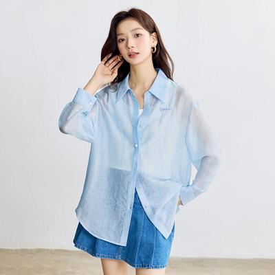 INMAN Women's Tencel Linen Loose Shirt