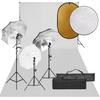 Vidaxl Studio Set With Lamps, Background And Reflectors