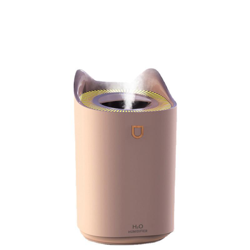 USB Humidifier & Air Purifier with Large Mist Output and Atmosphere Light for Home Bedroom