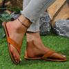 2025 Summer New Minimalist Flip-flops Shoes Women's Flat-bottomed Leisure Vacation Seaside Beach Pinch Cold Slippers