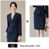 Autumn/Winter Flight Attendant Suit: Professional Long Sleeve Business Uniform for Receptionists and Beauty Salons.