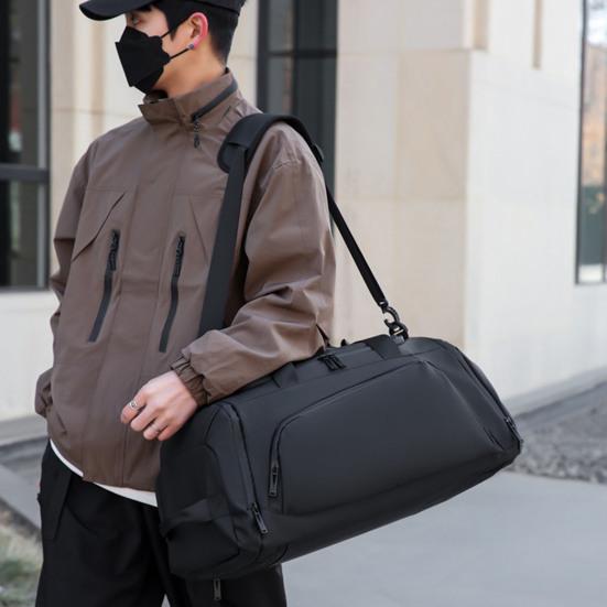 Backpack Duffle Bag Men Gym Tote with Wet Pocket Shoe Compartment Overnight Duffel Weekender Backpack for Travel Business Trips