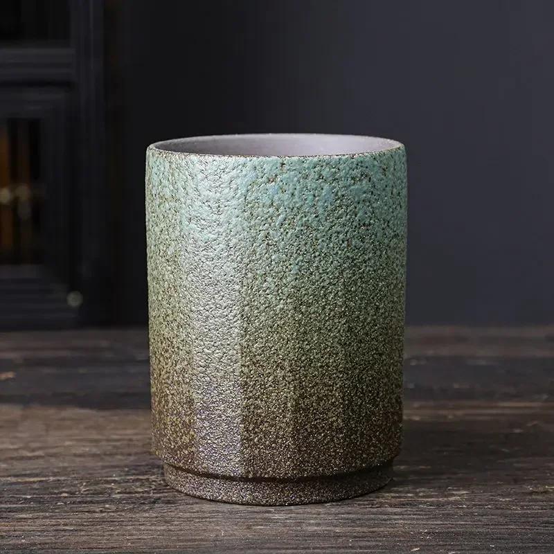 

Винтажная кружка из китайской каменной керамики ручной работы - Большая деревенская кофейная чашка для дома и офиса, Керамическая чайная чашка с уникальным дизайном, Идея для подарка 230ml