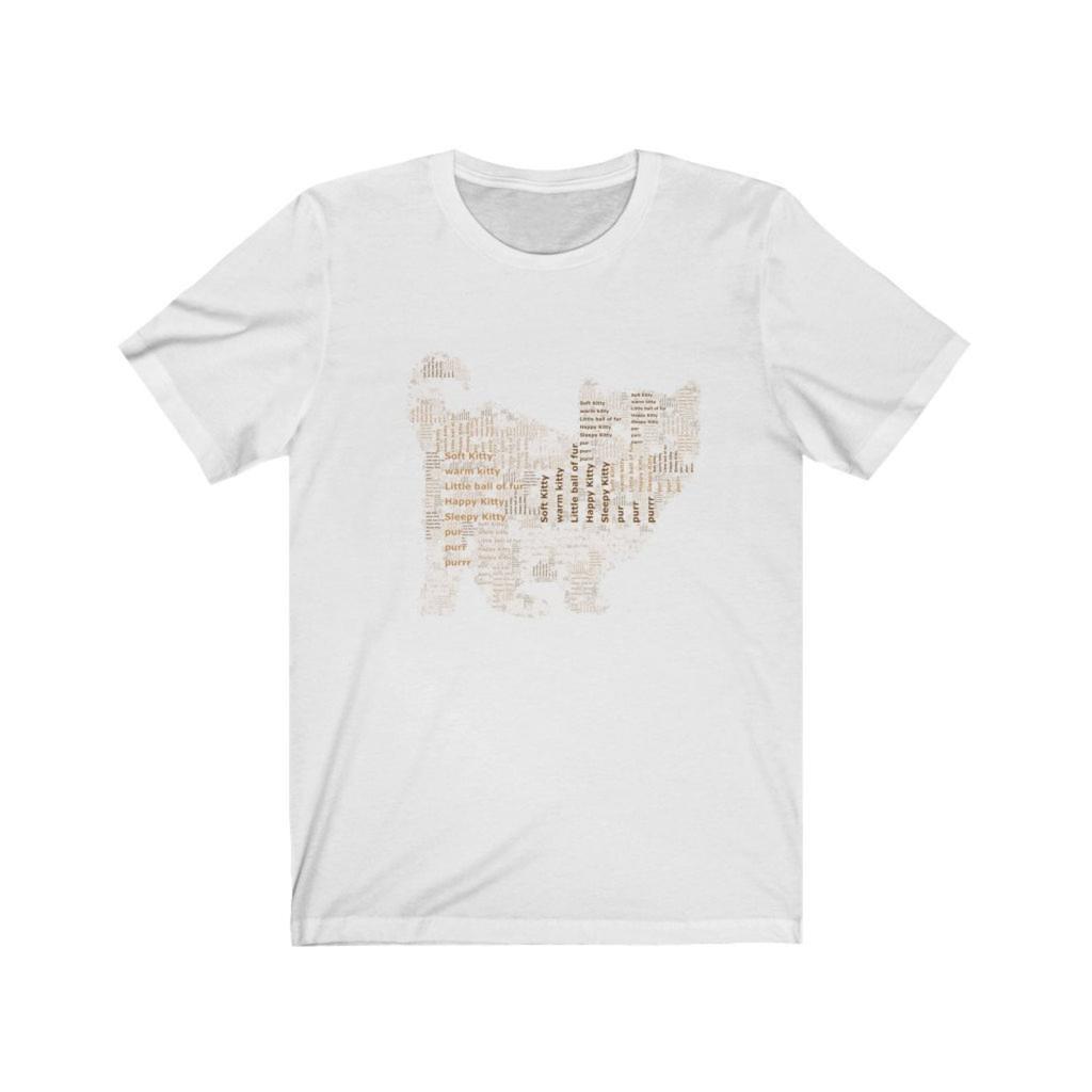 Soft Kitty graphic with song lyric filling the design Unisex Jersey Short Sleeve Tee shirt Cat lover Big Bang Theory Kitten T-Shirt fur baby