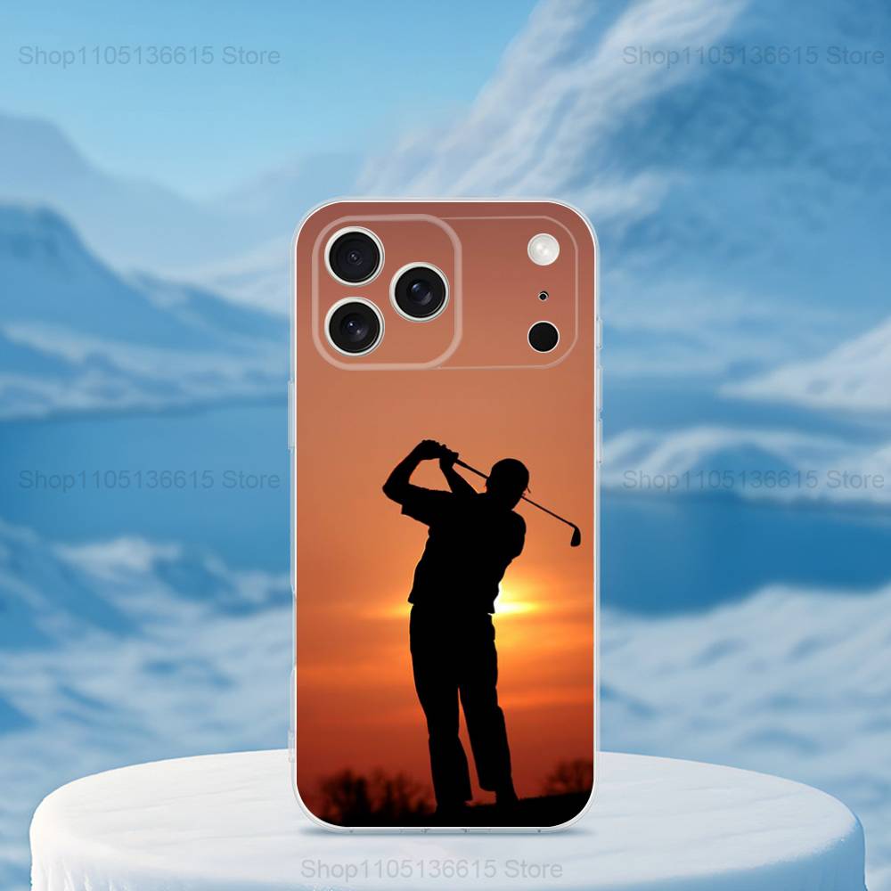 Sport Golf Ball For iPhone 12,Mini,16,X,13,XR,15,Pro,17,Plus,11,Max,14,SE,XS,Transparent Soft Cover Case