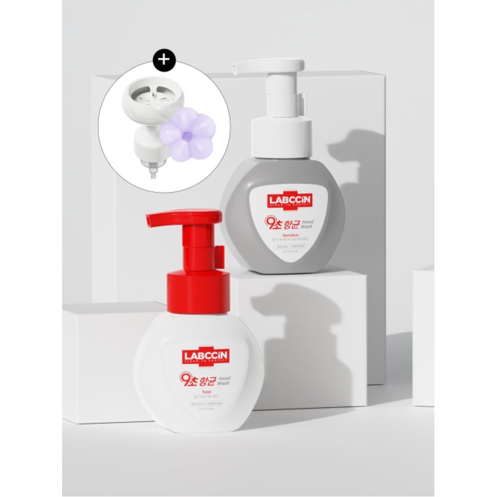 Labccin Antibacterial Hand Wash 2 Pack  Sensortive Total  +flower Pump Gift Package Total hand wash, pack of 2