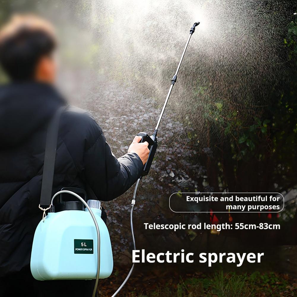 8l Sprühflasche 5l Gartensprühgerät Elektrisches Sprühgerät Set mit 3 Düsen zum Bewässern Düngen Unkrautvernichter Batterie für Rasen