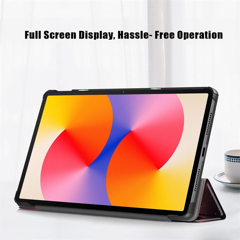 For Huawei MatePad SE 11 2024 Case Tri-folding PU Leather Painted Stand Smart Cover Funda For MatePad SE 11 inch AGS6-W00