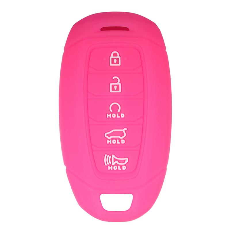Lcyam Key Fob Cover Silicone Case Remote Holder Compatible With     Hyundai Palisade Elantra Keyless Push Start