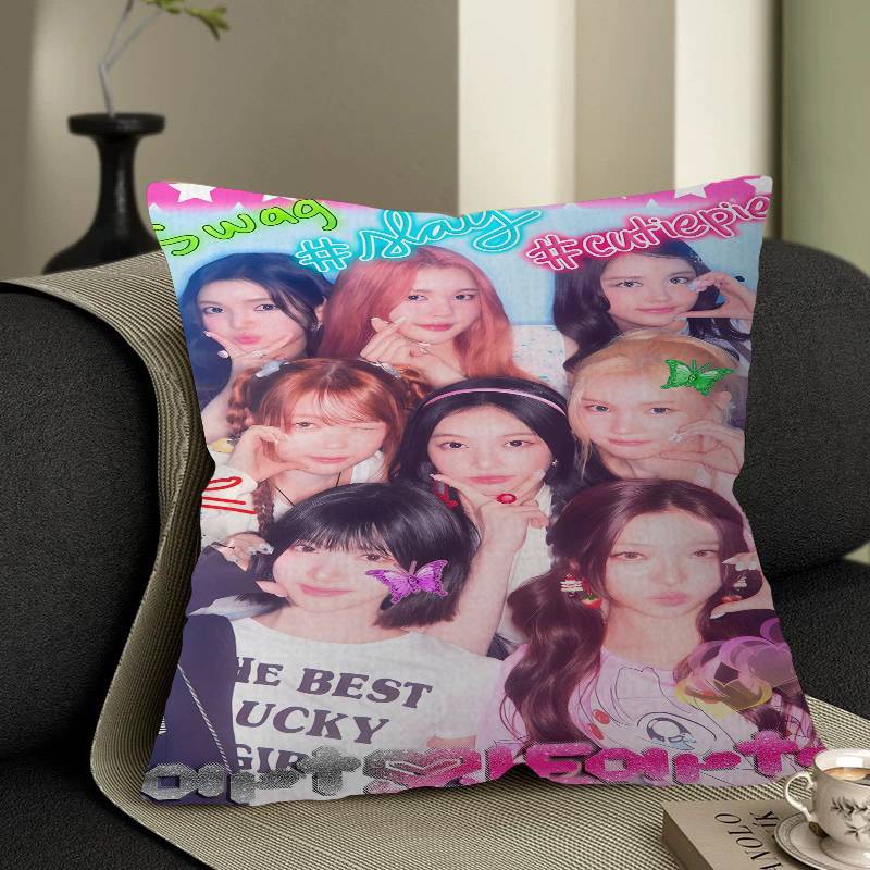 HEART2HEART KPOP GIRL H2H 45*45cm Cushion Cover Pillow Cover Decor Pillowcase Home Pillowcase For Couch Pillow