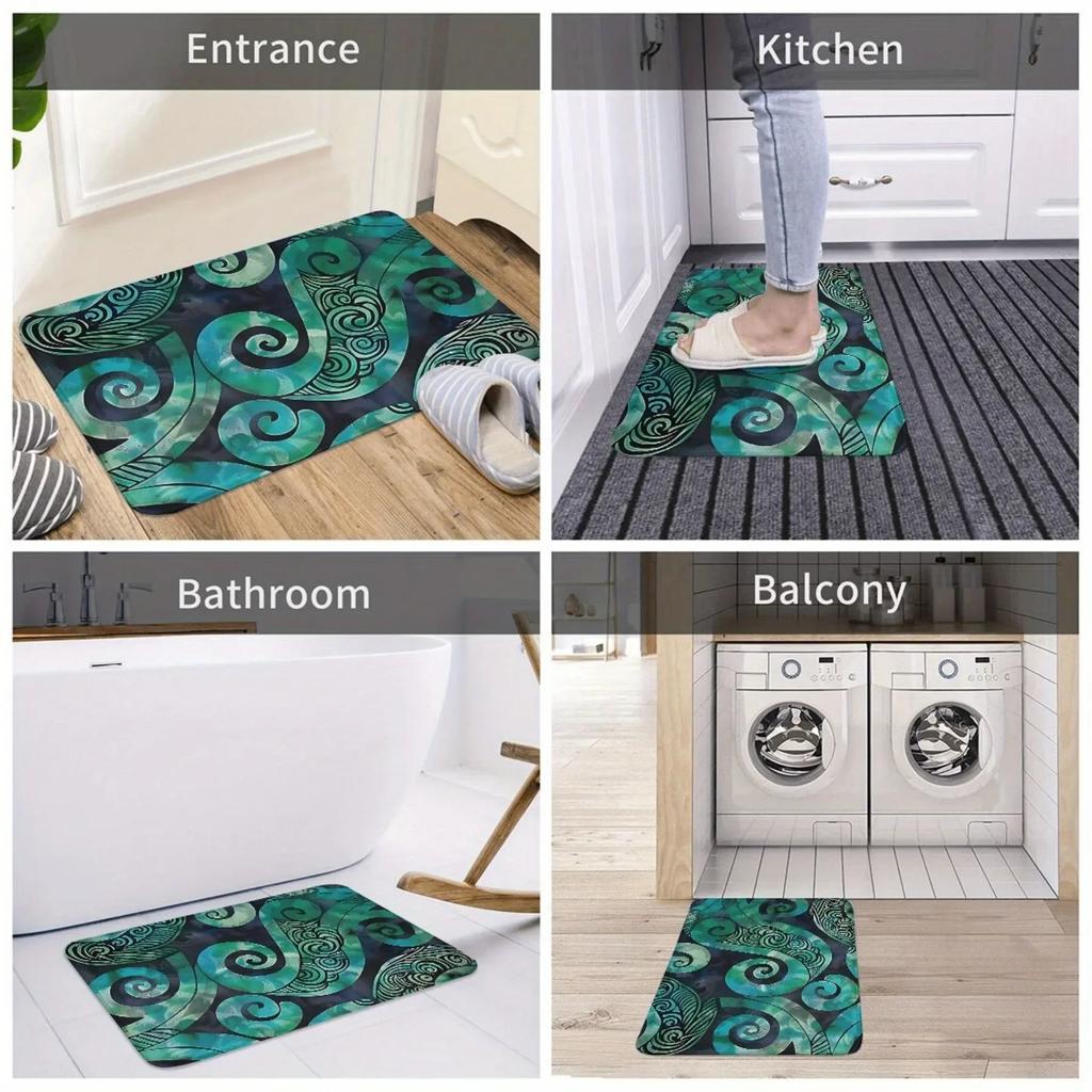 1 STK Blumen Willkommen Muster Fußmatten Küchenteppiche Rutschfest Pop Design Badezimmerteppiche Badematte Teppich für Zuhause Spüle Wäsche Dekor