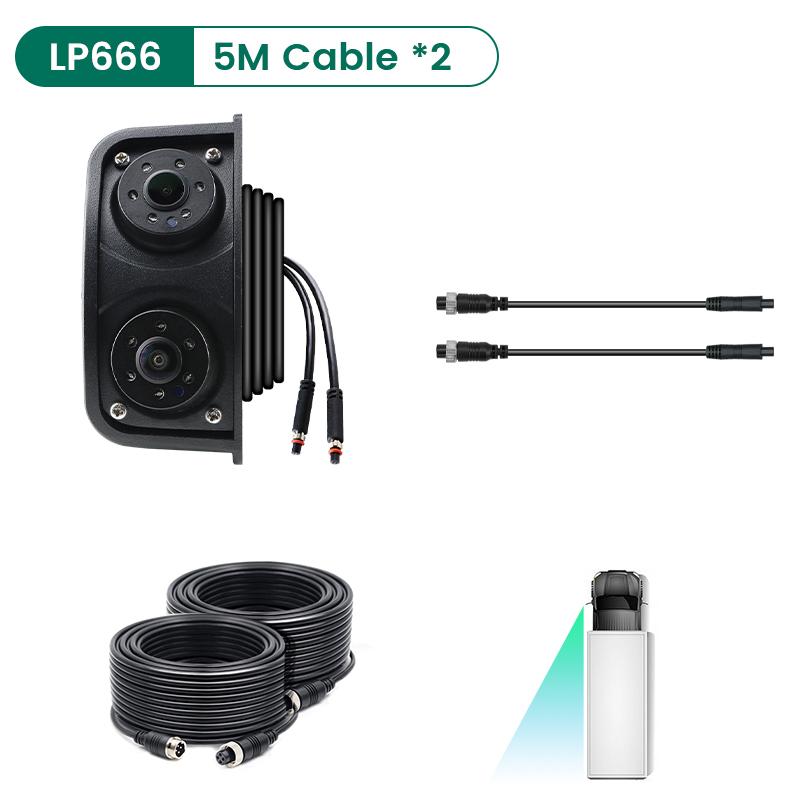 GreenYi AHD 1280x720P IR Night Vision Camera rezistentă la apă Oglindă din stânga dreapta Cameră pentru camion autobuz RV mașină