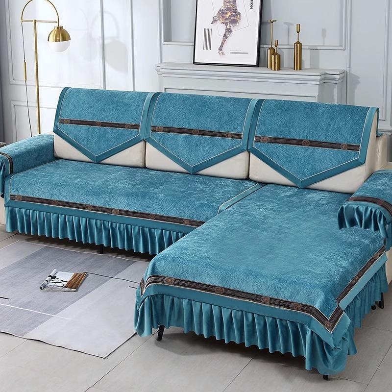 

Универсальная нескользящая подушка для дивана на все сезоны, высококлассная подушка для сиденья, простой современный кожаный чехол для дивана, чехол-накидка на спинку, новая модель 90*90cm