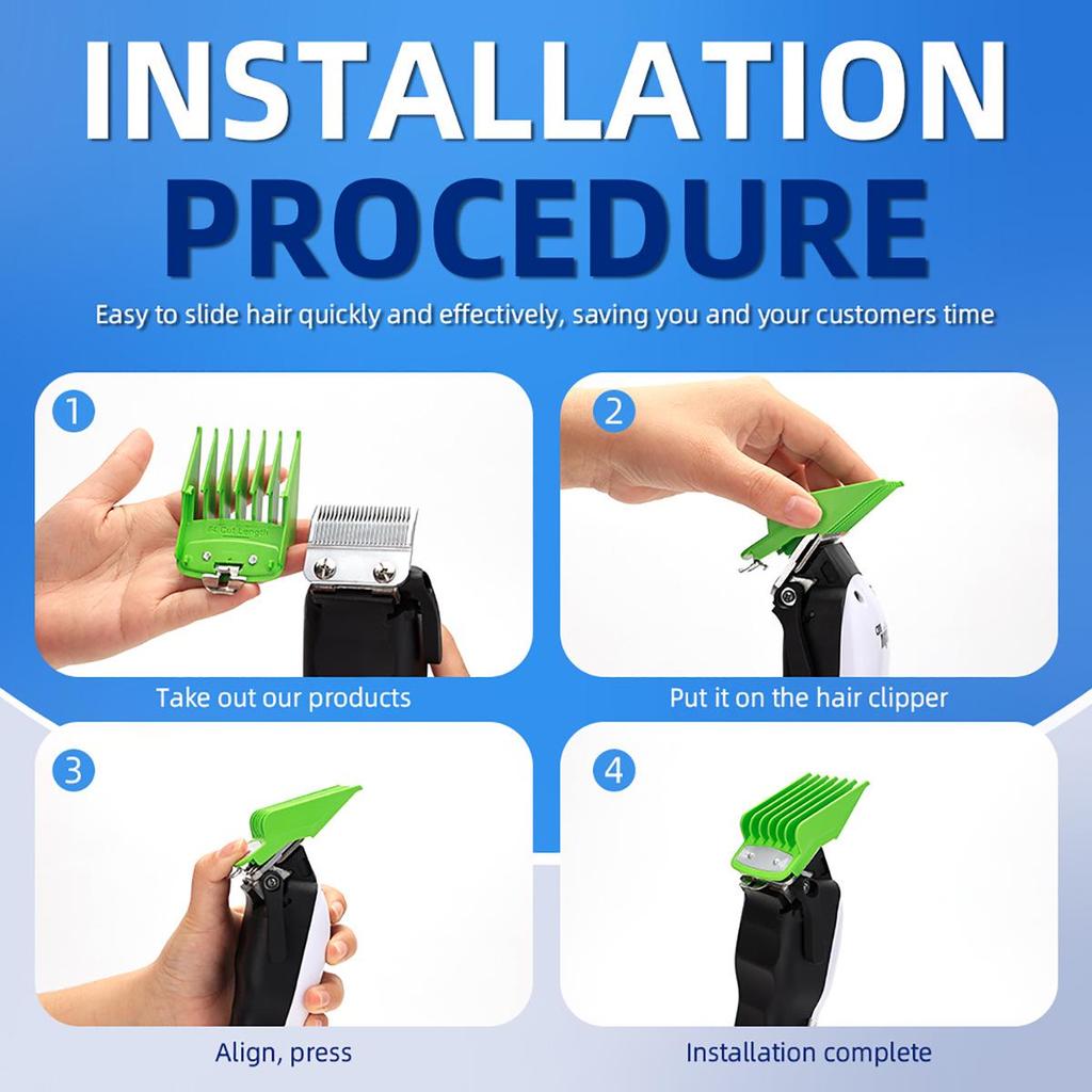 10-Piece Electric Clipper Guide Tool Set for Hairdressing and Barbering