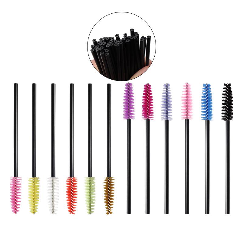 50-Pack Disposable Spiral Mascara Wands & Eyebrow Brushes