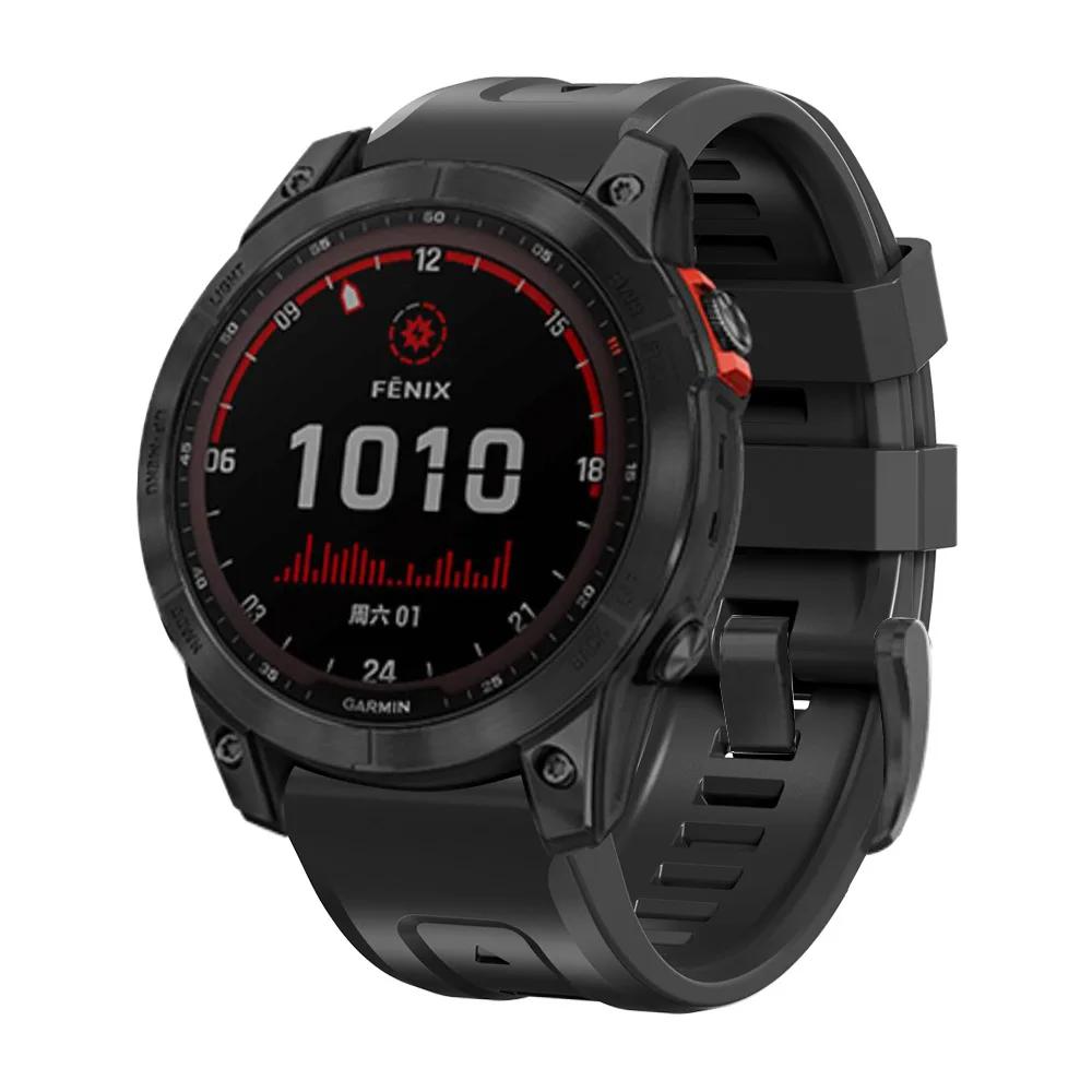 

22mm 26mm Silicone Strap For Enduro 3 Tactix Bracelet For Garmin Fenix 8 E 7 7X Pro 5 5X Plus 6 6X Pro Epix Gen 2 QuickFit Band 26mm